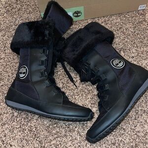 Timberland Tall Black Winter Boots Size 9🔥🔥🔥🔥